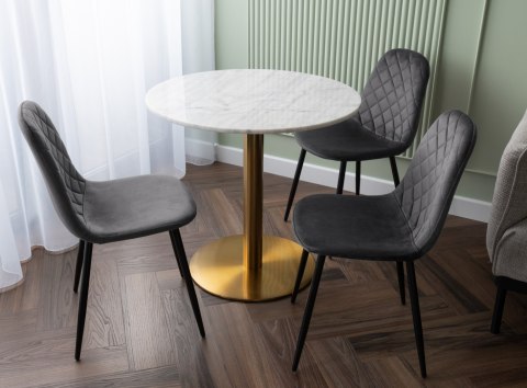 KRZESŁO WELUROWE ORLANDO VELVET GRAFITOWE