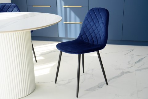 KRZESŁO WELUROWE ORLANDO VELVET GRANATOWE