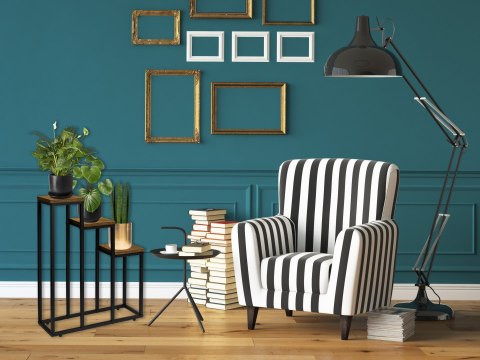 KWIETNIK STOJĄCY CZARNY LOREN RUSTIC POSTARZANY DĄB