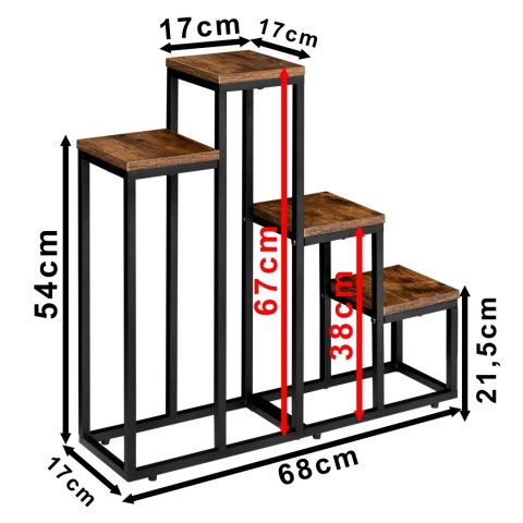 KWIETNIK STOJĄCY CZARNY PALLEN POSTARZANY DĄB