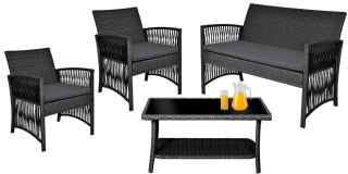 MEBLE OGRODOWE ZESTAW KALINA GRAFITOWY