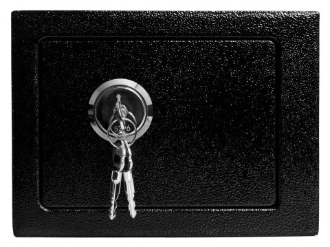 METALOWY SEJF ZAMYKANY NA KLUCZ SICURO CZARNY