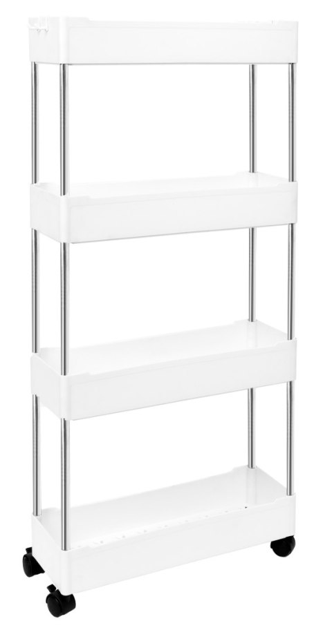 REGAŁ NA KÓŁKACH FALKEN 4 PÓŁKI BIAŁY