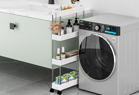 REGAŁ NA KÓŁKACH FALKEN 4 PÓŁKI BIAŁY