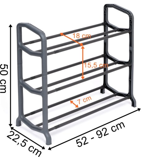 REGULOWANY STOJAK NA BUTY VIOLA 3 POZIOMY