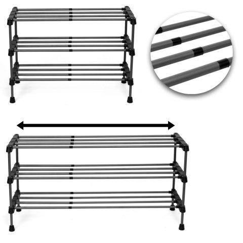 REGULOWANY STOJAK STOJAK NA BUTY ARISA 3 POZIOMY