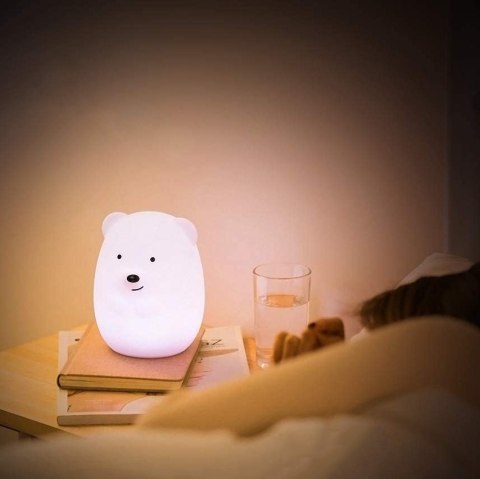 SILIKONOWA LAMPKA NOCNA MISIEK LED RGB