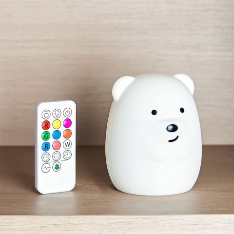 SILIKONOWA LAMPKA NOCNA MISIEK LED RGB