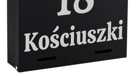 SKRZYNKA POCZTOWA NA LISTY ODVIN CZARNA Z NAPISAMI