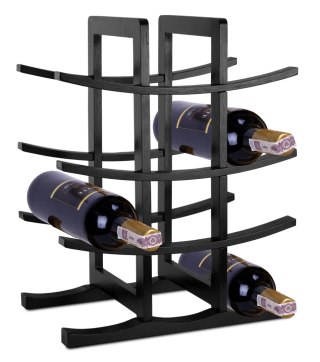 STOJAK NA WINO BAMBUSOWY TODGAR CZARNY