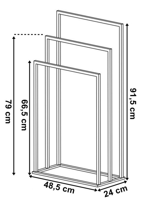STOJAK WIESZAK NA RĘCZNIKI 3 RAMIONA TIRE CHROMOWANY