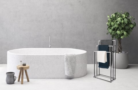 STOJAK WIESZAK NA RĘCZNIKI 3 RAMIONA TIRE CHROMOWANY