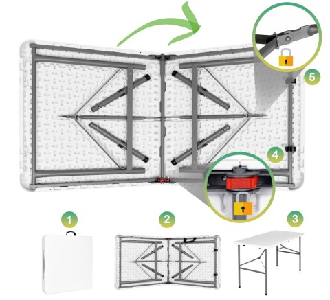STÓŁ CATERINGOWY OGRODOWY JUNE BIAŁY
