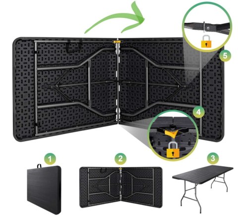 STÓŁ CATERINGOWY OGRODOWY WOODLAND ANTRACYT