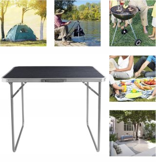 STÓŁ TURYSTYCZNY CORN KEMPINGOWY SKŁADANY 80X60 CM BLACK WOOD