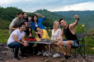 STOLIK TURYSTYCZNY TRIP SKŁADANY 120X60 CM BLACK WOOD