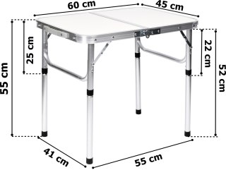 STOLIK TURYSTYCZNY KEMPINGOWY VASCO BIAŁY