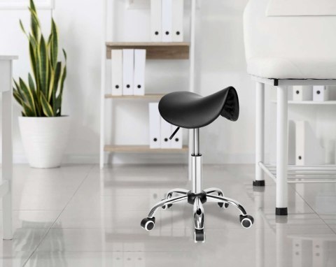 TABORET FRYZJERSKI KOSMETYCZNY STRATUM CZARNY