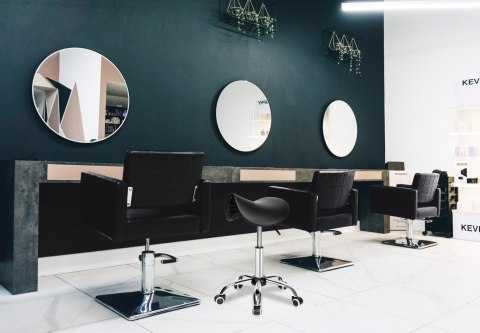 TABORET FRYZJERSKI KOSMETYCZNY STRATUM CZARNY