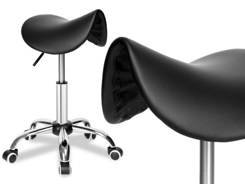 TABORET FRYZJERSKI KOSMETYCZNY STRATUM CZARNY