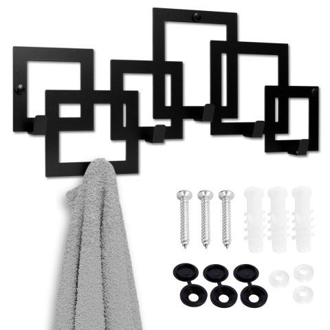 WIESZAK ŚCIENNY KARDUS CZARNY