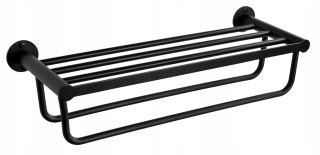 WIESZAK ŚCIENNY NA RĘCZNIKI POLIS LOFT CZARNY