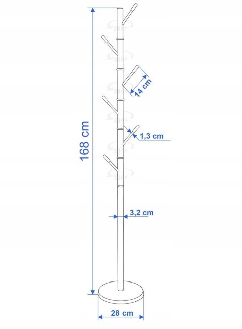 WIESZAK STOJĄCY SIMO BIAŁY