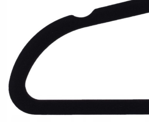 WIESZAK WELUROWY MAXI KOMPLET 50 SZTUK CZARNY