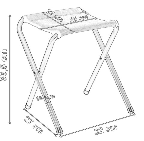 ZESTAW TURYSTYCZNY TRAMP KEMPINGOWY SKŁADANY 120X60 CM BLACK WOOD