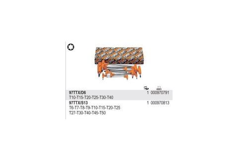 KOMPLET KLUCZY TRZPIENIOWO-KĄTOWYCH TORX 6SZT.10-40MM KOMPLET KLUCZY TRZPIENIOWO-KĄTOWYCH TORX 6SZT.10-40MM