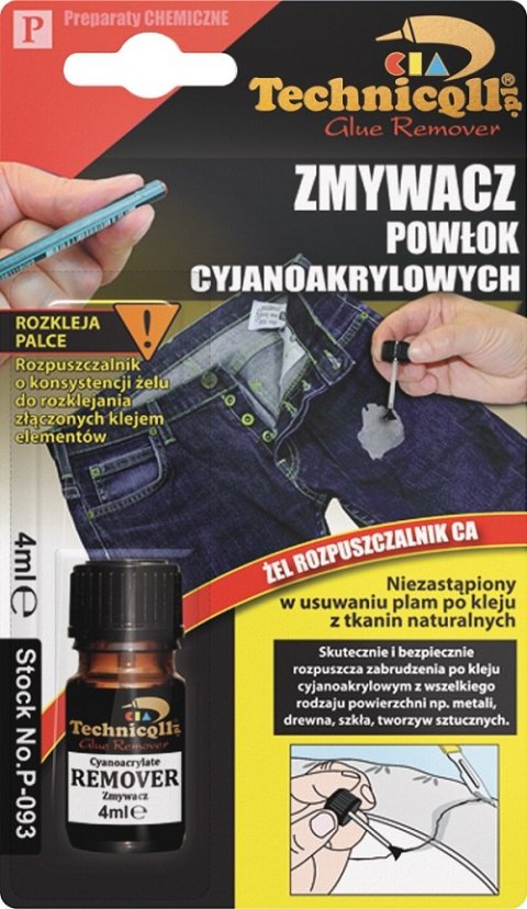 ZMYWAK POWŁOK CYJANOAKRYLOWYCH 4ML ZMYWAK POWŁOK CYJANOAKRYLOWYCH 4ML