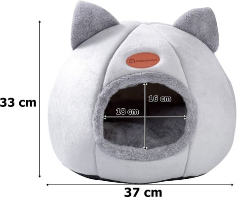 DOMEK DLA KOTA AMBER SZARY ROZMIAR L