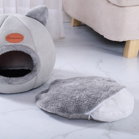 DOMEK DLA KOTA AMBER SZARY ROZMIAR L