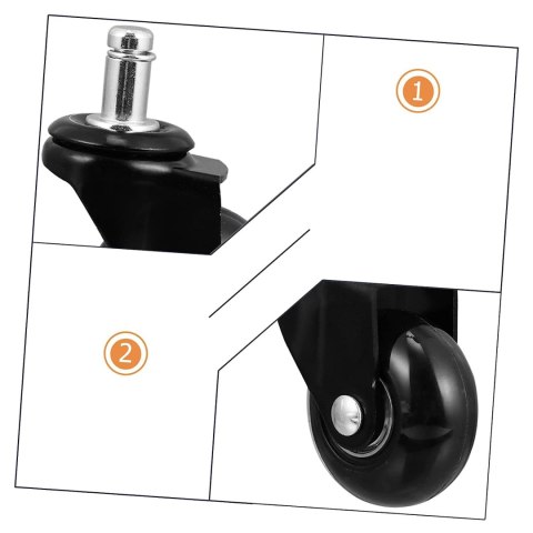 KOMPLET 5X KÓŁKA KAUCZUKOWE RICKY DO FOTELI I KRZESEŁ