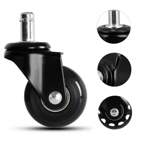 KOMPLET 5X KÓŁKA KAUCZUKOWE RICKY DO FOTELI I KRZESEŁ