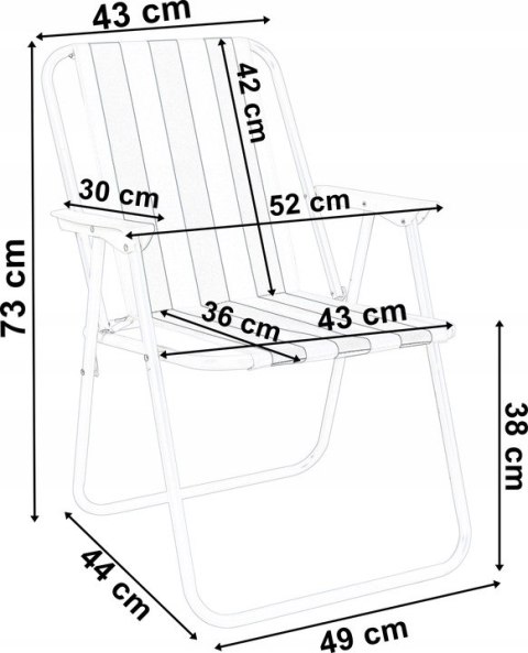 KRZESŁO TURYSTYCZNE SKŁADANE ALAN ZIELONY