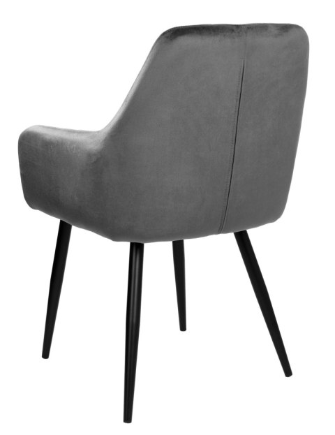 KRZESŁO WELUROWE ATLANTA VELVET GRAFITOWE