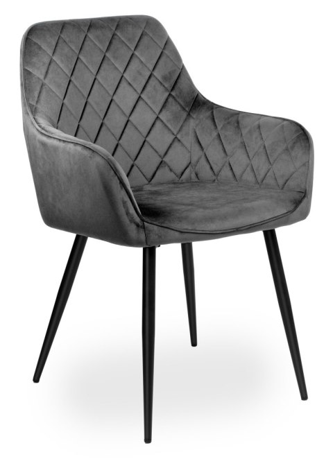 KRZESŁO WELUROWE HAVANA VELVET GRAFITOWE