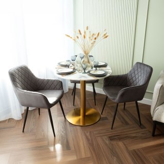 KRZESŁO WELUROWE HAVANA VELVET GRAFITOWE