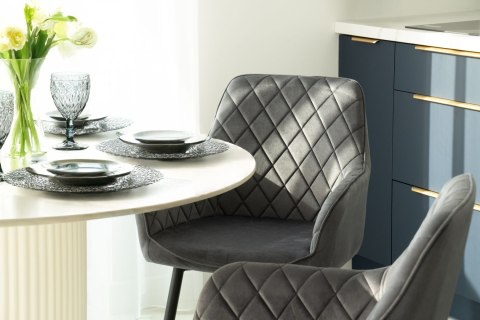 KRZESŁO WELUROWE HAVANA VELVET GRAFITOWE