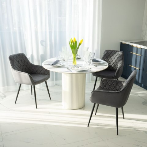 KRZESŁO WELUROWE HAVANA VELVET GRAFITOWE