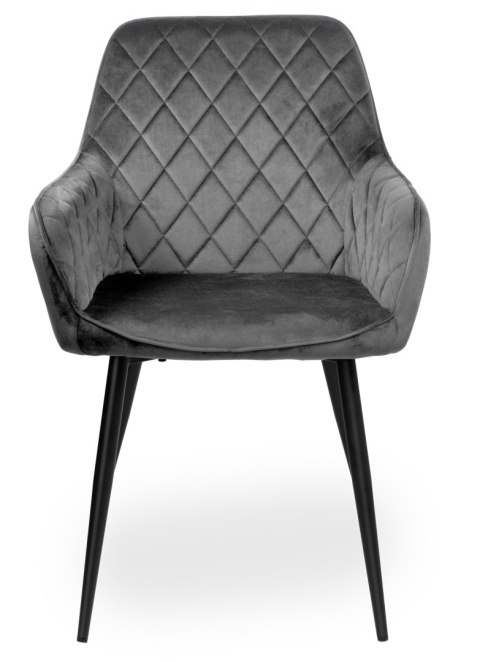 KRZESŁO WELUROWE HAVANA VELVET GRAFITOWE