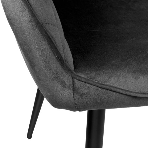 KRZESŁO WELUROWE HAVANA VELVET GRAFITOWE