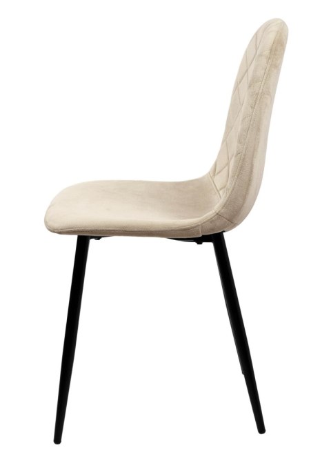 KRZESŁO WELUROWE ORLANDO VELVET BEŻOWE