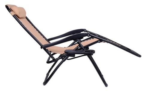 LEŻAK OGRODOWY ORION ZERO GRAVITY BEŻOWY