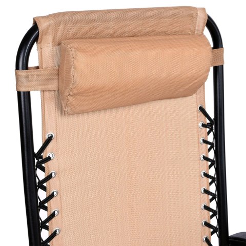 LEŻAK OGRODOWY ORION ZERO GRAVITY BEŻOWY