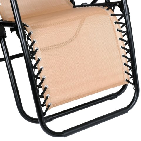 LEŻAK OGRODOWY ORION ZERO GRAVITY BEŻOWY