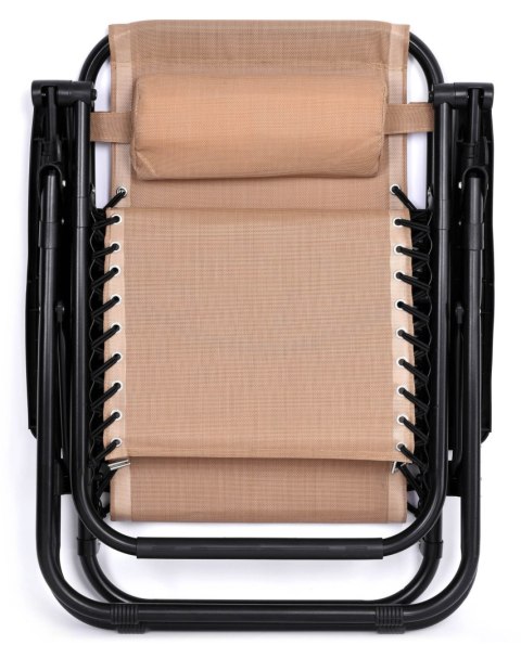 LEŻAK OGRODOWY ORION ZERO GRAVITY BEŻOWY