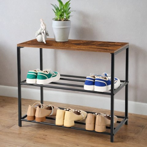 LOFTOWY STOJAK NA BUTY STELLA 3 POZIOMY