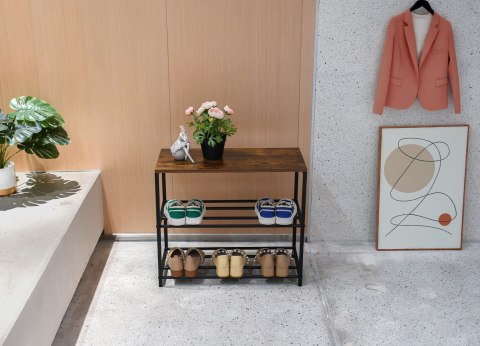 LOFTOWY STOJAK NA BUTY STELLA 3 POZIOMY